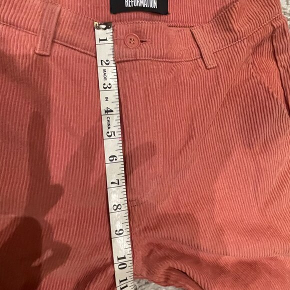 Reformation Dillon Corduroy Flare Pants Pink 27 - Picture 7 of 11